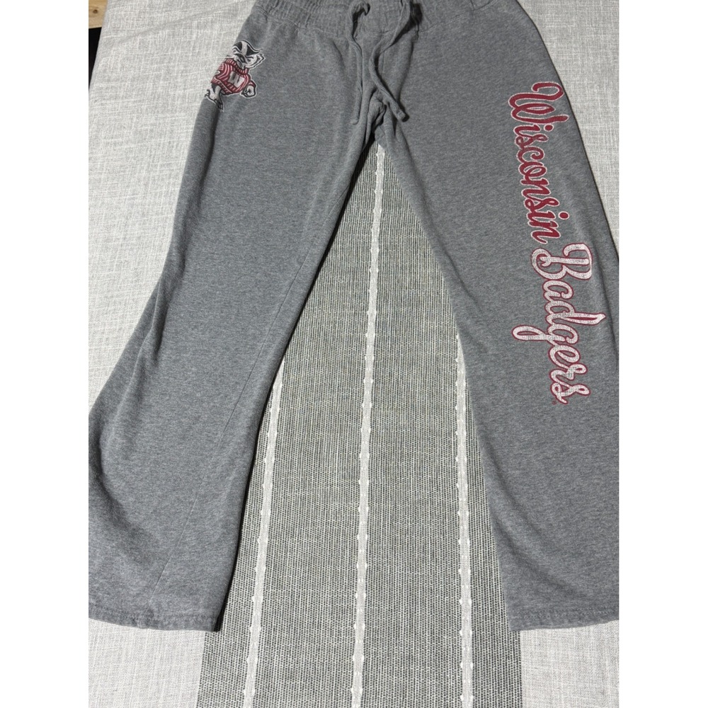 Colosseum Wisconsin Badgers Gray Sweatpants Women Small Collegiate Loungewear - Picture 3 of 4